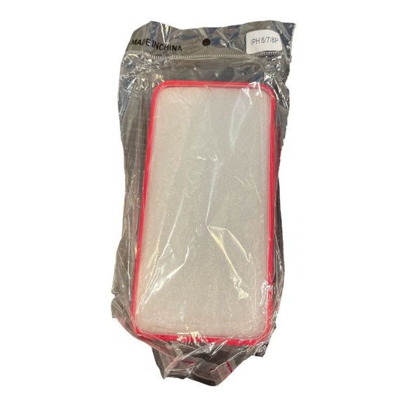 iPhone Clear & Pink Case Apple iPhone 7P/ 8P Plastic Case Great To Custom Decor - Picture 6 of 6